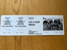 billet ticket place de concert LES CASSE PIEDS