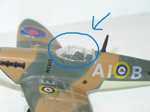 Dinky toys verriére - verriére, cockpit