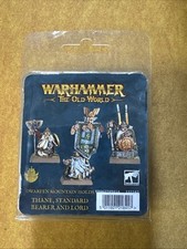 Warhammer -  Dwarfen Mountain Holds Thane and Standard Bearer and lord Metal NEW