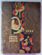 AGENDA FÉLIX POTIN 1929 RECETTES CUISINE PLAN PUB. GRAND MAGASIN BAISSE PRIX