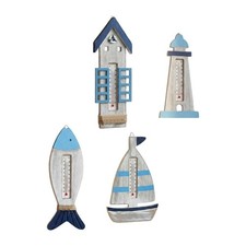 Thermomètre mural en bois