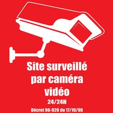 Panneau signalétique  "Site surveillé par caméra vidéo"