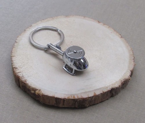Helicopter keychain chrome - helicopter,