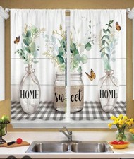 rideaux de cuisine 70 x 90 semi-opaque + 1 cadeau