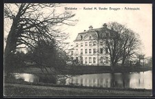 Old postcard Wielsbeke, castle M. Vander bridges rear view 1910 