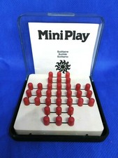 VINTAGE Jeu Pions Solitaire Solitär Solitario Mini Play Made In Germany 1983 