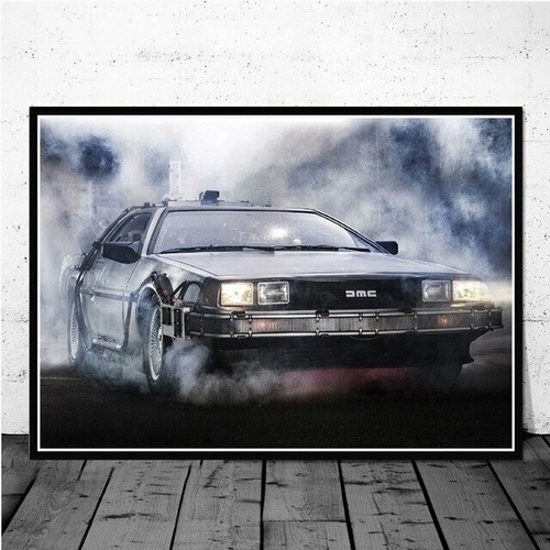 Toile tableaux delorean - tableaux,