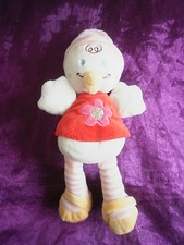 Doudou canard poule blanche