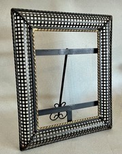 Cadre miroir tole perforée 1950 design XXe Mathieu MATEGOT