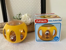 825⚜️ Antique Toy Baby Ball Ball Yellow Hourglass Playskool Vintage