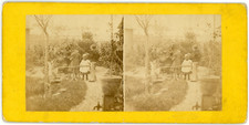 Vintage Stereo, Kids and Their Fishing Rods Stereo Card - Album Print