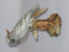 COCKATOO PORCELAIN FIGURINE TAY OF ITALY SIGNED