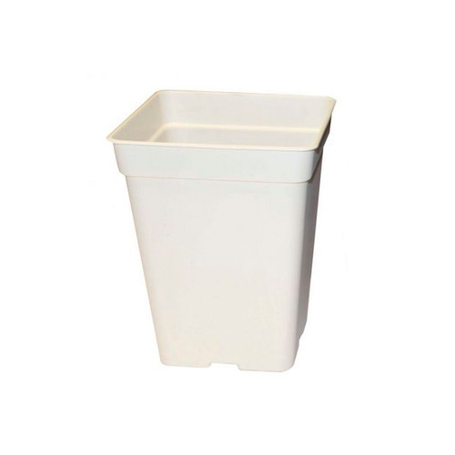 Pot carré blanc culture - blanc,