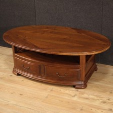 Table basse salon ovale tiroirs vintage meuble extensible moderne 20ème siècle