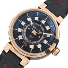 Louis Vuitton Tambour Evolution Spin Time GMT Q1BG1 K18PG/Ceramic #342