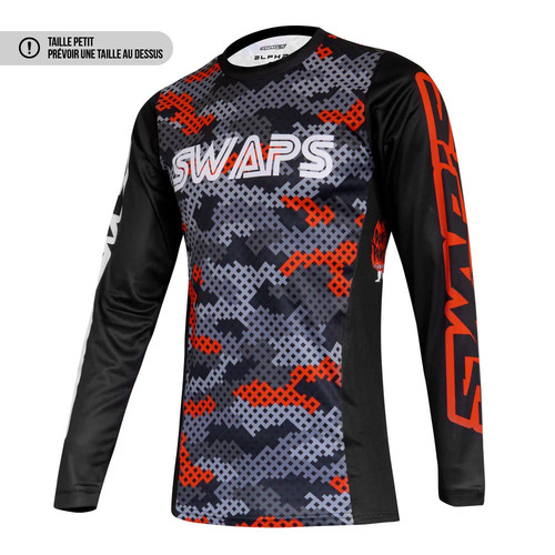 Maillot cross camo rouge kid - kid,
