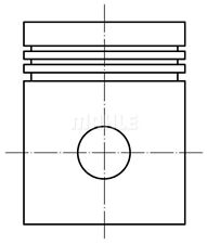 1x Mahle 0213400 Piston for Renault 10, 12, 15, Dacia 1300, 1310 Volvo 66 - 1.3