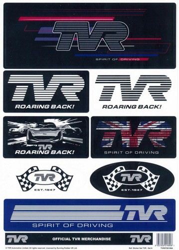 Autocollants officiels tvr - autocollants,