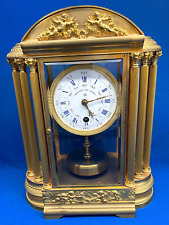 Rare Antique French Claude Grivolas "Pendule 400 Jours" Brass & Glass