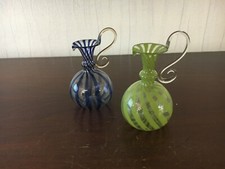 2 petits vases amphore verre