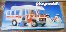 1987 Geobra Playmobil 3456 Ambulance White Roof Complete!