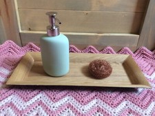 Vintage white oak Tray Desk