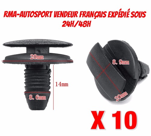 10x agrafe clips fixation - 10x,