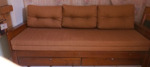 Banquette lit pin couchage - lit, pin,