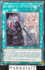 Carte YU-GI-OH! LE DECHU ET LA VERTUEUSE CH01-FR019 Secret Rare NEUF