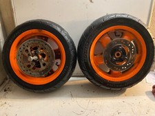 PAIRES JANTES + PNEUS ORANGE