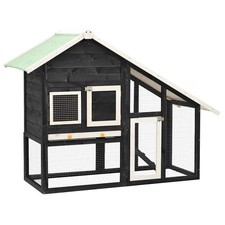 Bois de Sapin Massif Clapier Moka et Blanc Cage à Lapin Maison Animaux vidaXL