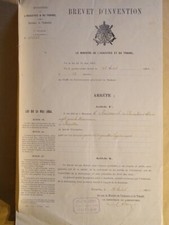 RARE BREVET OFFICIEL INVENTION CIGARETTE HYGIENIQUE TABAC FUMEUR BELGIQUE 1900