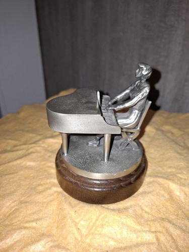 Figurine métal pianiste - , au