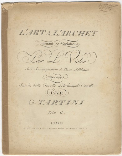 Giuseppe tartini art - /, l'art