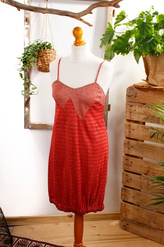 Robe vintage charleston rouge - robe,