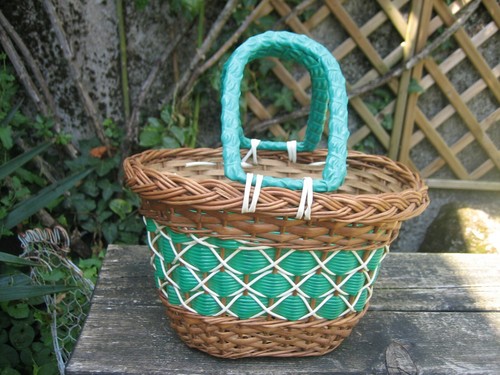 Ancien panier osier - panier, en