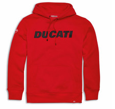DUCATI LOGO HOODED RED SWEATSHIRT LARGE 987712025