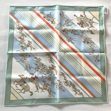 Hermes Petit Carre Gavroche 2025SS Scarf Vert Amanda Bleu Ciel Orange Usedless