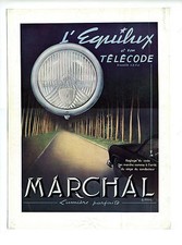 Original 1950s MARCHAL Headlight Advert ~ Car ~ 26x35cm ~ FRFN115