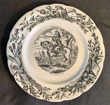 Assiette Parlante Médaille d'Or HB Choisy le Roi, Militaires, N° 5 Dragons