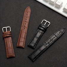 Bracelet Montre haut de Gamme Cuir Croco Marron & Noir 16/18/20/22mm - Élégant!