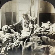 BELGIUM Antwerp Military Hospital The Horror of War WW1 Stereo Photo 