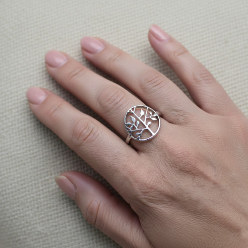 Bague arbre vie - vie, argent