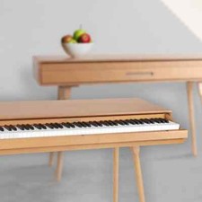 88 Touches Clavier Table Piano Numerique 3 Pedales USB Midi Bois de Chêne
