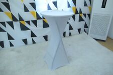 Housse mange-debout blanche 3PCS - Diamètre 80cm H110cm - Extensible