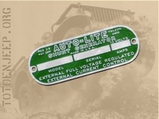 PLAQUETTE DATA PLATE