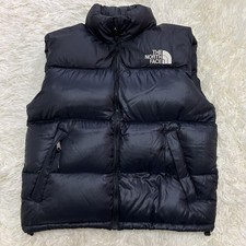 NORTH FACE Logo Nuptse Down Vest Jacket Blouson Men Size M 700 Fill ND-1082