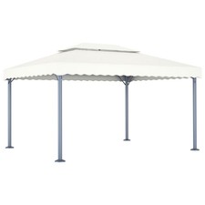 Tonnelle 400x300 cm Crème Aluminium Acier Chapiteau Tente de Réception vidaXL
