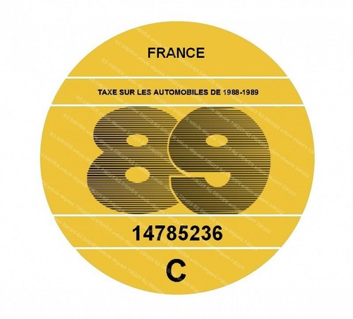 Vignette fiscale 1989 - vignette,