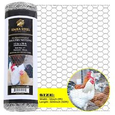 Galvanized Poultry Net - Fencing Chicken Wire 1" Hole - Many Sizes Poultry Mesh